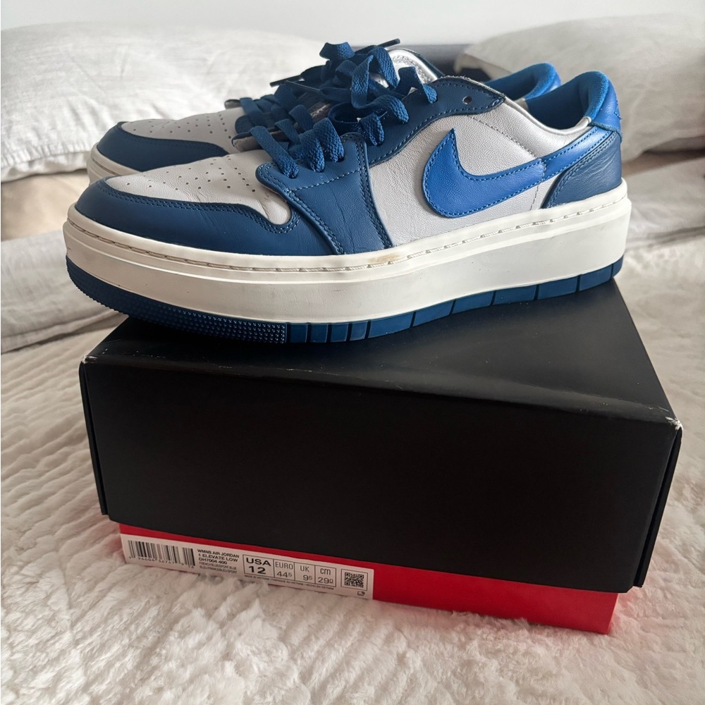 Nike Royal Blue and White Low-Top Sneakers